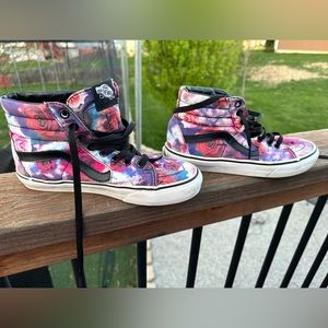 Vans floral hi top skate shoe
